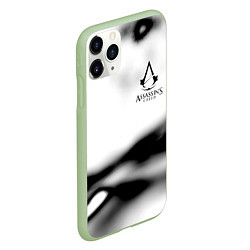 Чехол iPhone 11 Pro матовый Assassins Creed logo texture, цвет: 3D-салатовый — фото 2
