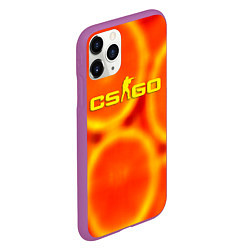 Чехол iPhone 11 Pro матовый Counter Strike апельсин, цвет: 3D-фиолетовый — фото 2