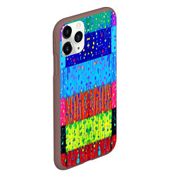 Чехол iPhone 11 Pro матовый Геометрическая абстракция - капли дождя, цвет: 3D-коричневый — фото 2
