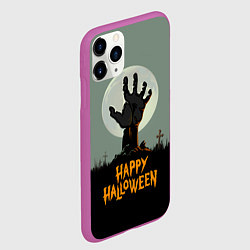 Чехол iPhone 11 Pro матовый Halloween - рука мертвеца, цвет: 3D-фиолетовый — фото 2