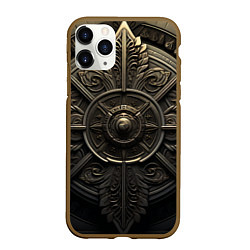 Чехол iPhone 11 Pro матовый Узор в скандинавском стиле, цвет: 3D-коричневый