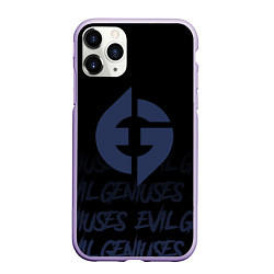 Чехол iPhone 11 Pro матовый Evil geniuses style, цвет: 3D-светло-сиреневый