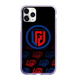 Чехол iPhone 11 Pro матовый LGD style, цвет: 3D-светло-сиреневый