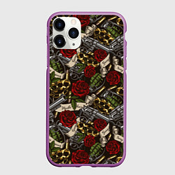 Чехол iPhone 11 Pro матовый Гангстер, цвет: 3D-фиолетовый