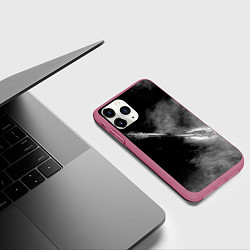 Чехол iPhone 11 Pro матовый Two shot, цвет: 3D-малиновый — фото 2