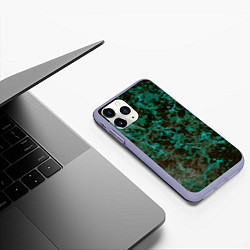 Чехол iPhone 11 Pro матовый Абстракция - водоросли, цвет: 3D-светло-сиреневый — фото 2