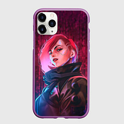Чехол iPhone 11 Pro матовый Cyberpunk 2077 Phantom Liberty, цвет: 3D-фиолетовый