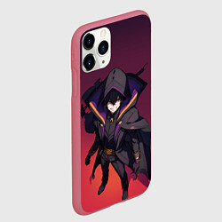 Чехол iPhone 11 Pro матовый Господин Тень, цвет: 3D-малиновый — фото 2