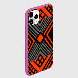 Чехол iPhone 11 Pro матовый Узор в этническом стиле племени масаев, цвет: 3D-фиолетовый — фото 2
