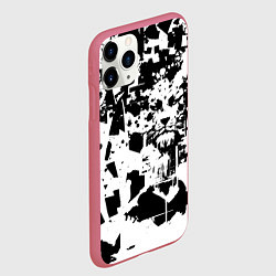 Чехол iPhone 11 Pro матовый Морда льва - абстракция, цвет: 3D-малиновый — фото 2