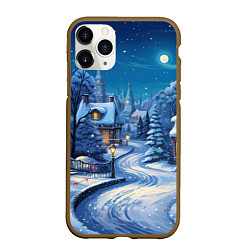 Чехол iPhone 11 Pro матовый Зимнее предновогоднее настроение, цвет: 3D-коричневый