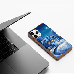Чехол iPhone 11 Pro матовый Зимнее предновогоднее настроение, цвет: 3D-коричневый — фото 2