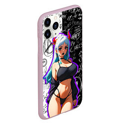 Чехол iPhone 11 Pro матовый Ямато - One Piece, цвет: 3D-розовый — фото 2