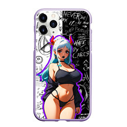 Чехол iPhone 11 Pro матовый Ямато - One Piece, цвет: 3D-светло-сиреневый