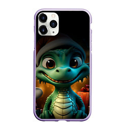 Чехол iPhone 11 Pro матовый Дракончик 2024 год, цвет: 3D-светло-сиреневый