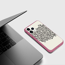Чехол iPhone 11 Pro матовый Секси - почти шифр, цвет: 3D-малиновый — фото 2