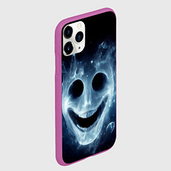Чехол iPhone 11 Pro матовый Хэллоуин - улыбка привидения, цвет: 3D-фиолетовый — фото 2