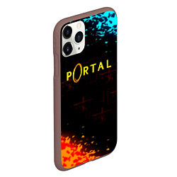 Чехол iPhone 11 Pro матовый Portal x Half life, цвет: 3D-коричневый — фото 2
