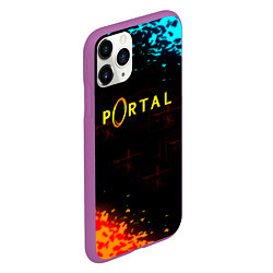 Чехол iPhone 11 Pro матовый Portal x Half life, цвет: 3D-фиолетовый — фото 2