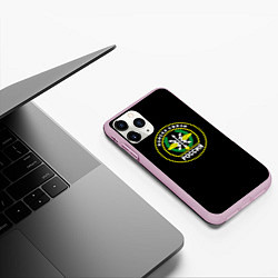 Чехол iPhone 11 Pro матовый Войска России, цвет: 3D-розовый — фото 2