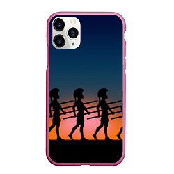 Чехол iPhone 11 Pro матовый Греческий закат, цвет: 3D-малиновый