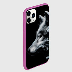 Чехол iPhone 11 Pro матовый Дымный волк, цвет: 3D-фиолетовый — фото 2
