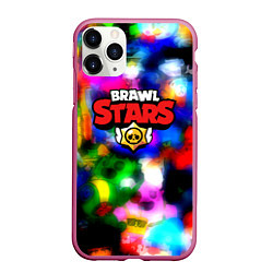 Чехол iPhone 11 Pro матовый Brawl stars все персонажи бравлеры, цвет: 3D-малиновый