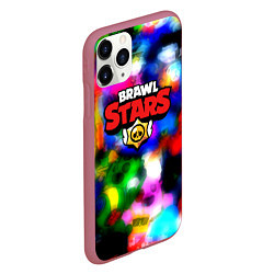 Чехол iPhone 11 Pro матовый Brawl stars все персонажи бравлеры, цвет: 3D-малиновый — фото 2