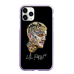 Чехол iPhone 11 Pro матовый Lil Peep mosaic rap, цвет: 3D-светло-сиреневый