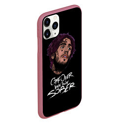 Чехол iPhone 11 Pro матовый Game over Lil peep, цвет: 3D-малиновый — фото 2