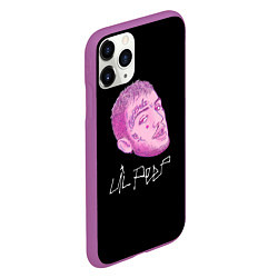 Чехол iPhone 11 Pro матовый Lil Peep rip 21, цвет: 3D-фиолетовый — фото 2