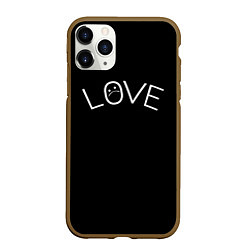 Чехол iPhone 11 Pro матовый Lil peep love, цвет: 3D-коричневый