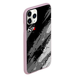 Чехол iPhone 11 Pro матовый N7 - mass effect monochrome, цвет: 3D-розовый — фото 2