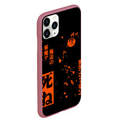 Чехол iPhone 11 Pro матовый Потита Человек-бензопила Potita, цвет: 3D-малиновый — фото 2