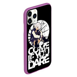 Чехол iPhone 11 Pro матовый If you dare anime girl, цвет: 3D-фиолетовый — фото 2