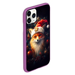 Чехол iPhone 11 Pro матовый New year s fox, цвет: 3D-фиолетовый — фото 2