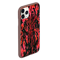 Чехол iPhone 11 Pro матовый Демонический доспех красный, цвет: 3D-коричневый — фото 2