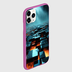 Чехол iPhone 11 Pro матовый Объемный путь из плит, цвет: 3D-фиолетовый — фото 2