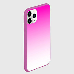 Чехол iPhone 11 Pro матовый Розово-белый градиент, цвет: 3D-фиолетовый — фото 2
