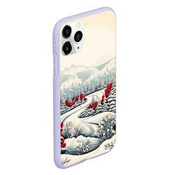 Чехол iPhone 11 Pro матовый Зимнее чудо, цвет: 3D-светло-сиреневый — фото 2
