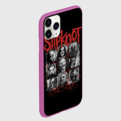Чехол iPhone 11 Pro матовый Группа Слипкнот, цвет: 3D-фиолетовый — фото 2