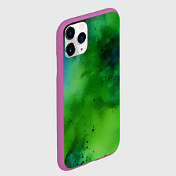 Чехол iPhone 11 Pro матовый Акварелика, цвет: 3D-фиолетовый — фото 2