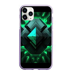 Чехол iPhone 11 Pro матовый Абстрактное ощущение зелени, цвет: 3D-светло-сиреневый
