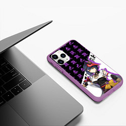 Чехол iPhone 11 Pro матовый Кудзё Сара - Геншин Импакт, цвет: 3D-фиолетовый — фото 2