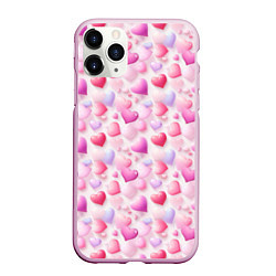 Чехол iPhone 11 Pro матовый Любовь в каждом сердце, цвет: 3D-розовый