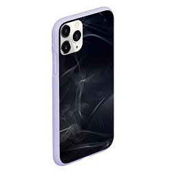 Чехол iPhone 11 Pro матовый Серый дым и тьма, цвет: 3D-светло-сиреневый — фото 2
