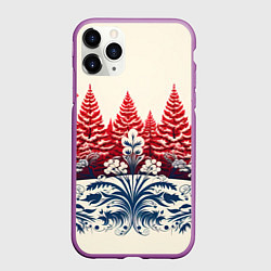 Чехол iPhone 11 Pro матовый Сказочные мотивы, цвет: 3D-фиолетовый