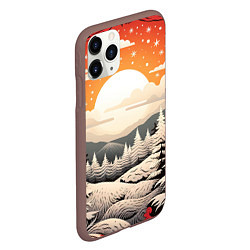Чехол iPhone 11 Pro матовый Волшебство зимы и нового года, цвет: 3D-коричневый — фото 2