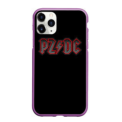 Чехол iPhone 11 Pro матовый PZDC - ACDC, цвет: 3D-фиолетовый