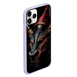 Чехол iPhone 11 Pro матовый Дракон холода, цвет: 3D-светло-сиреневый — фото 2